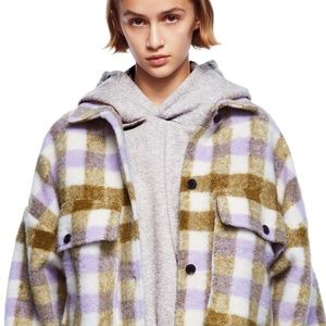 ZARA Plaid Oversized Overshirt M/L NWT